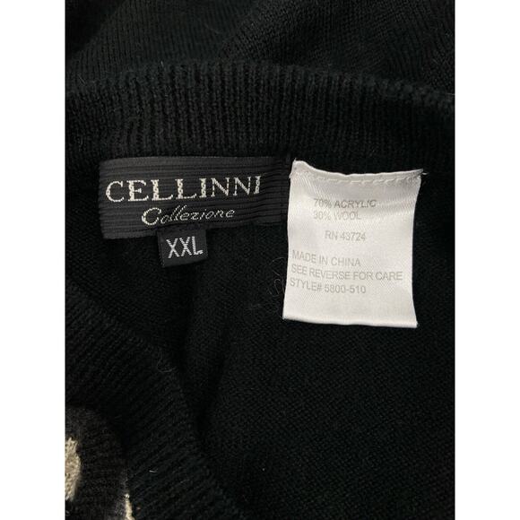 Cellinni Collezione‎ Coogie Style 3D Knit Mens Pullover Sweater Size XXL Wool - Picture 3 of 4
